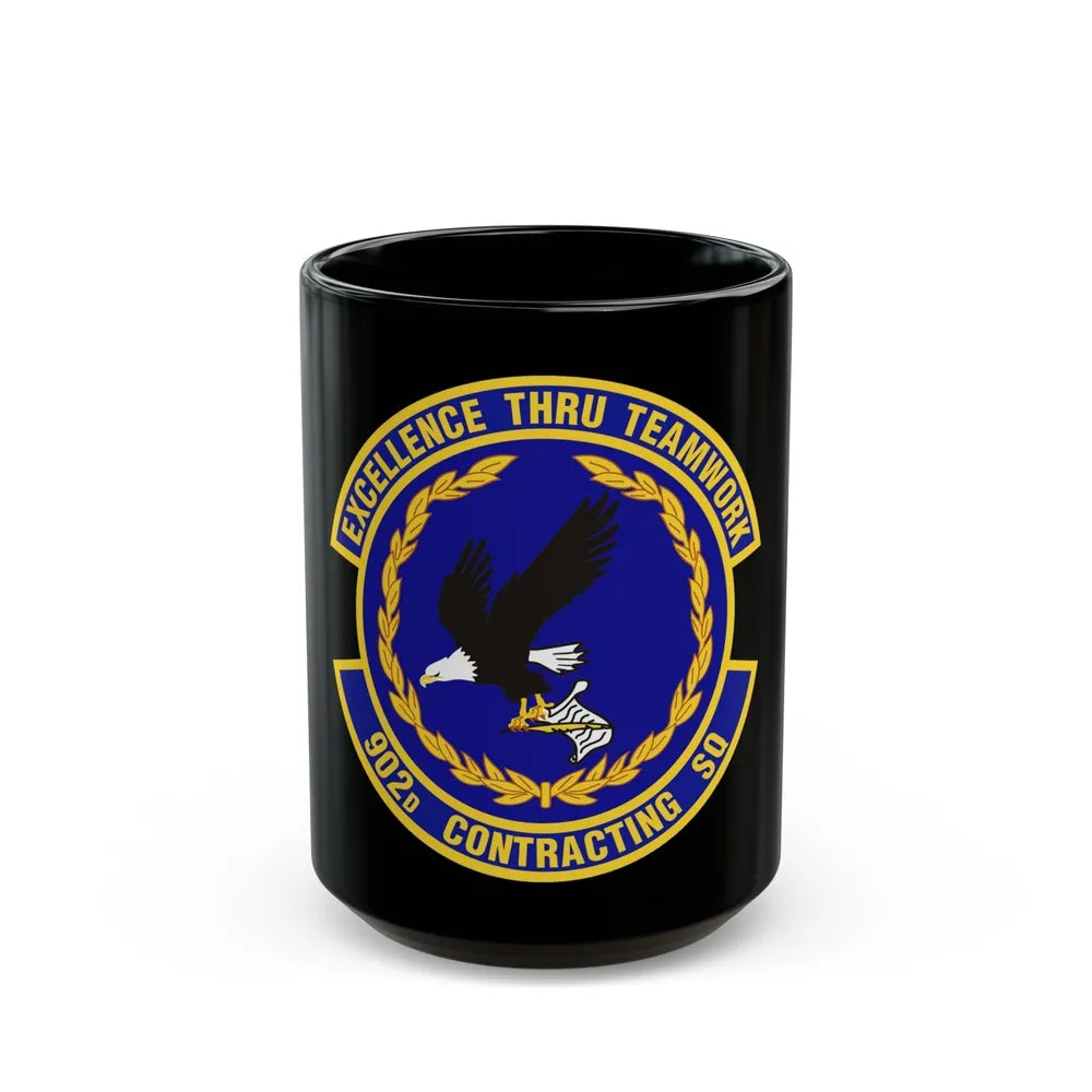 902d Contracting Squadron (U.S. Air Force) Black Coffee Mug-15oz-Go Mug Yourself