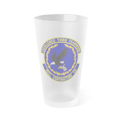 902d Contracting Squadron (U.S. Air Force) Frosted Pint Glass 16oz-16oz-Frosted-Go Mug Yourself