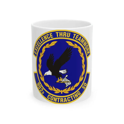 902d Contracting Squadron (U.S. Air Force) White Coffee Mug-11oz-Go Mug Yourself