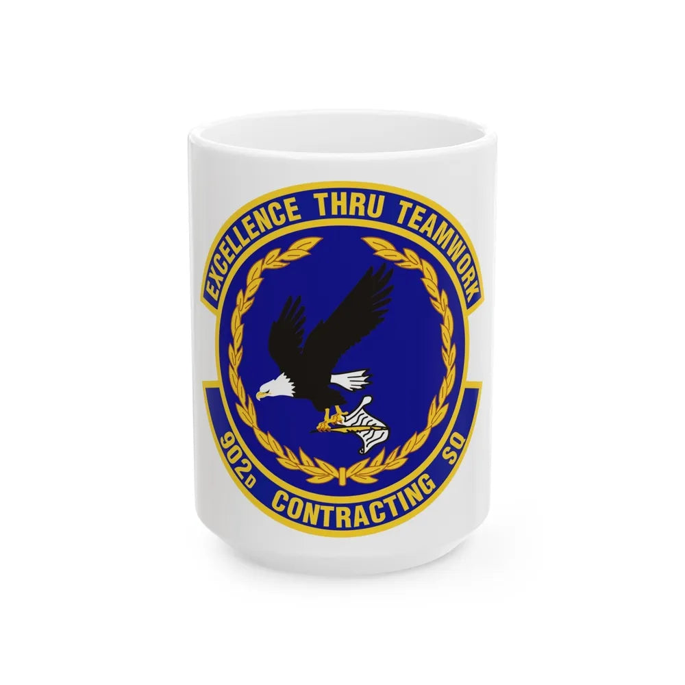 902d Contracting Squadron (U.S. Air Force) White Coffee Mug-15oz-Go Mug Yourself