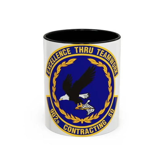 902d Contracting Squadron (U.S. Air Force) Accent Coffee Mug 11oz Black - Go Mug Yourself