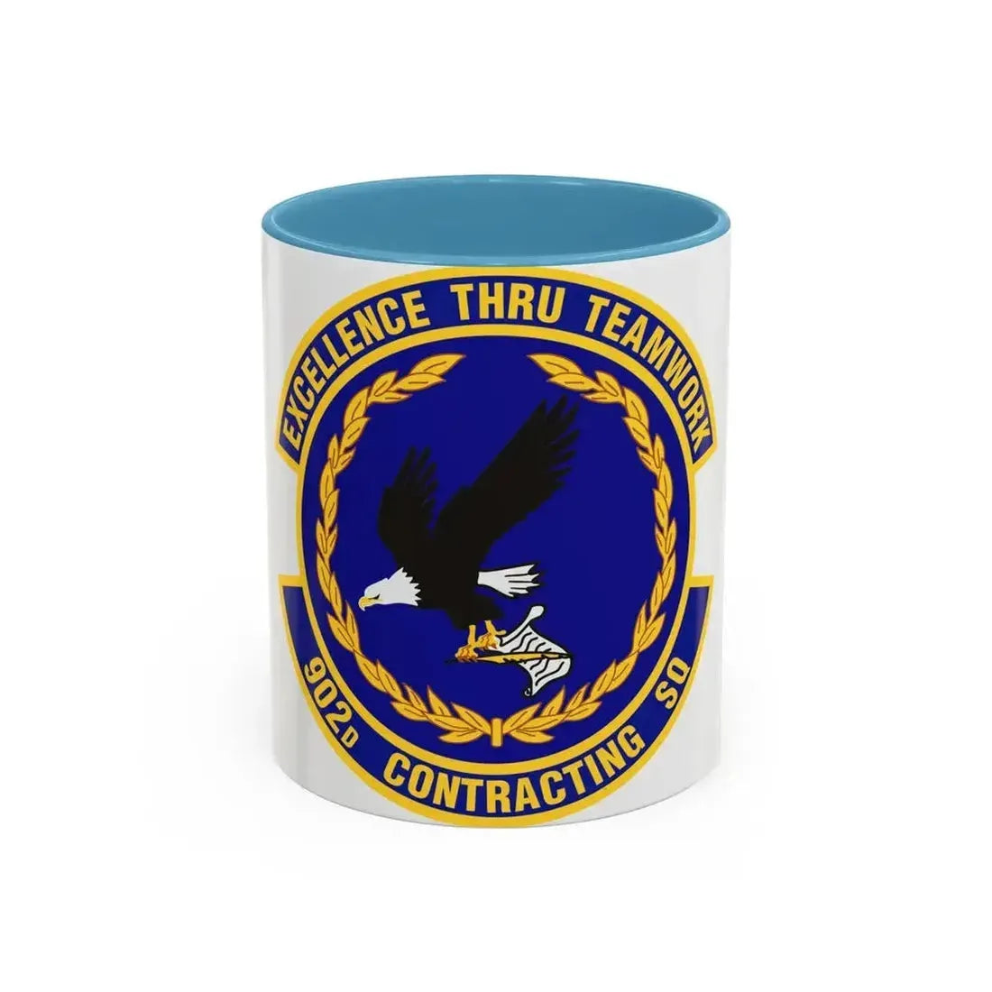 902d Contracting Squadron (U.S. Air Force) Accent Coffee Mug 11oz Light Blue - Go Mug Yourself