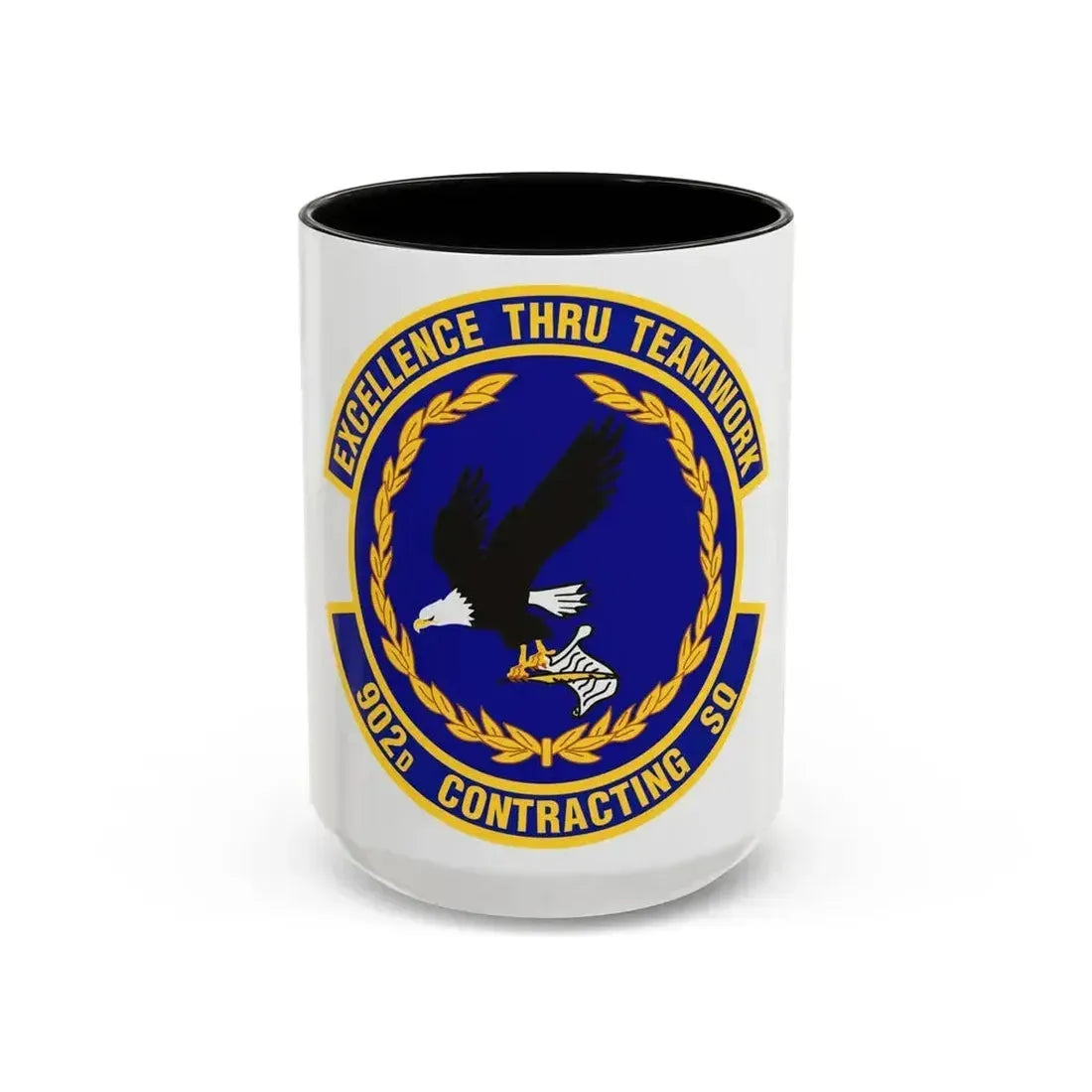 902d Contracting Squadron (U.S. Air Force) Accent Coffee Mug 15oz Black - Go Mug Yourself
