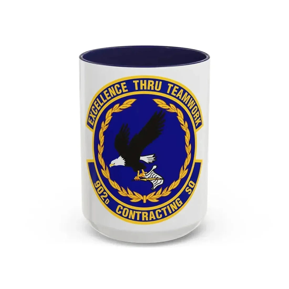 902d Contracting Squadron (U.S. Air Force) Accent Coffee Mug 15oz Navy - Go Mug Yourself