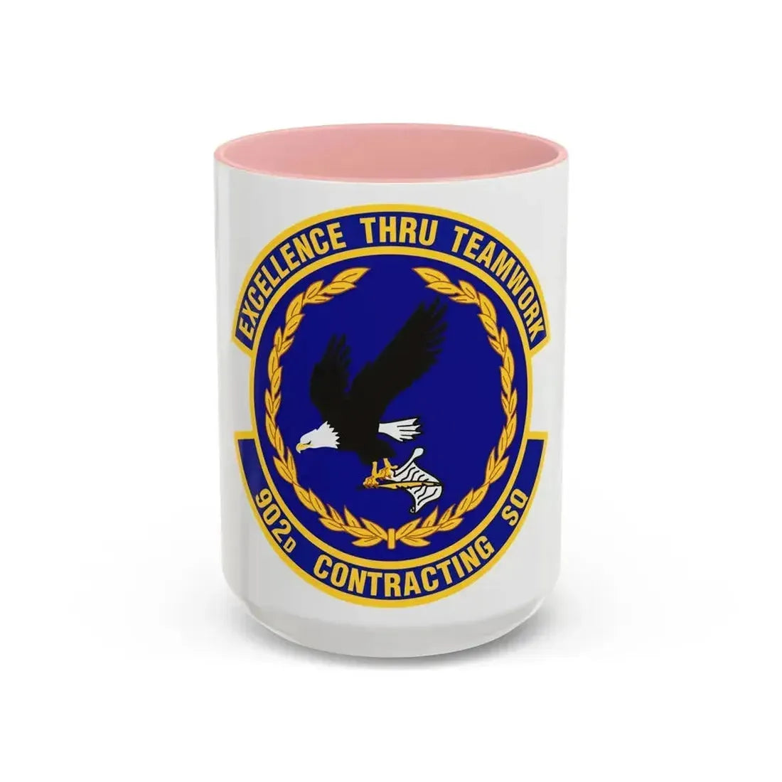 902d Contracting Squadron (U.S. Air Force) Accent Coffee Mug 15oz Pink - Go Mug Yourself