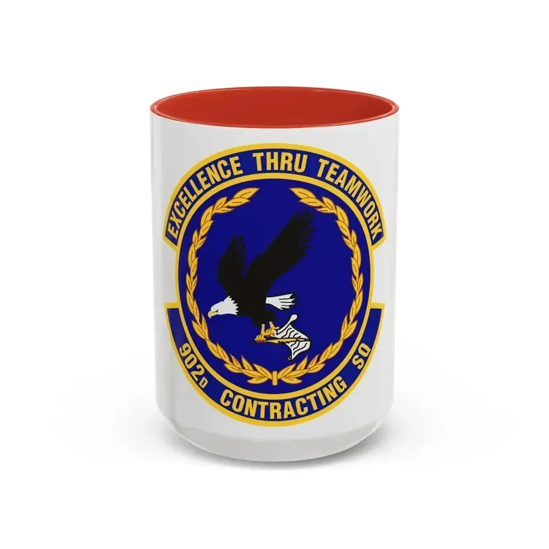 902d Contracting Squadron (U.S. Air Force) Accent Coffee Mug 15oz Red - Go Mug Yourself