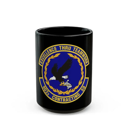 902d Contracting Squadron (U.S. Air Force) Black Coffee Mug 15oz - Go Mug Yourself