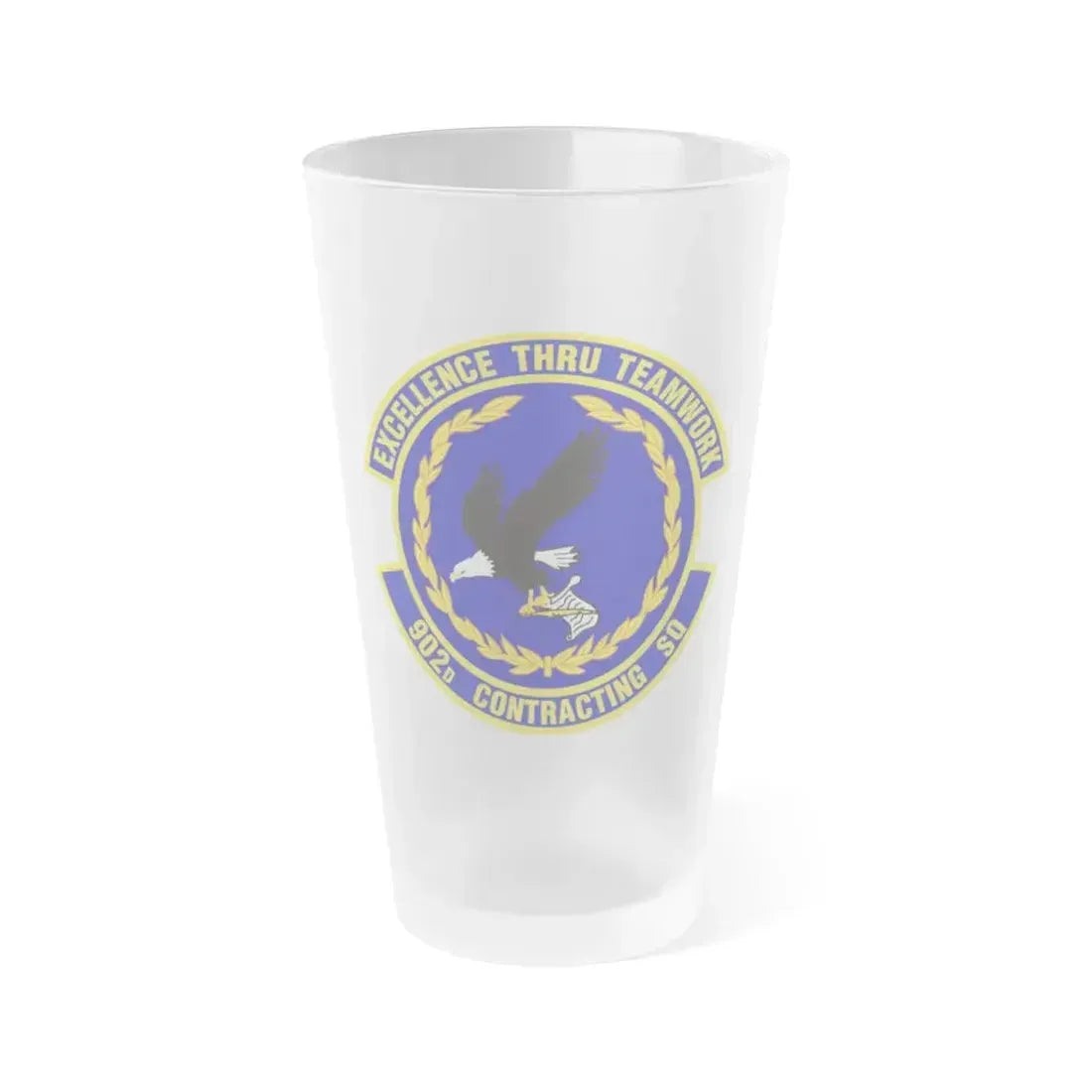 902d Contracting Squadron (U.S. Air Force) Frosted Pint Glass 16oz 16oz Frosted - Go Mug Yourself