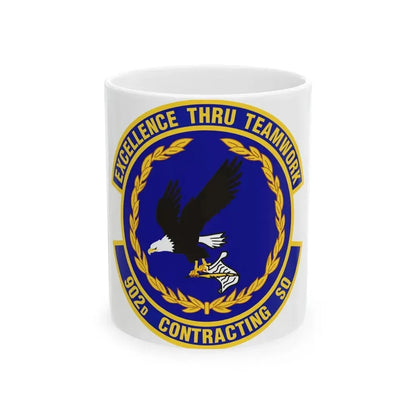 902d Contracting Squadron (U.S. Air Force) White Coffee Mug 11oz - Go Mug Yourself