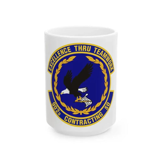 902d Contracting Squadron (U.S. Air Force) White Coffee Mug 15oz - Go Mug Yourself