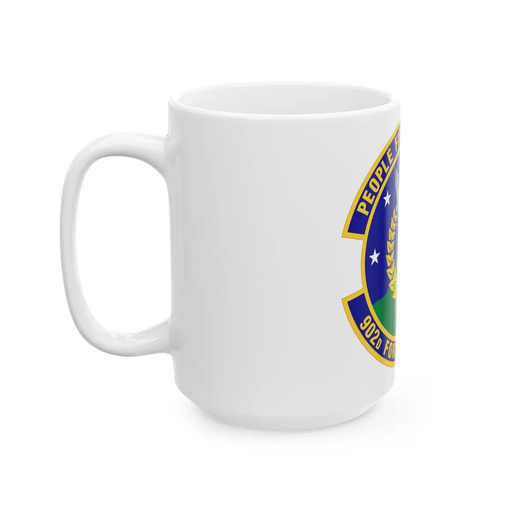 902d Force Support Squadron (U.S. Air Force) White Coffee Mug-Go Mug Yourself