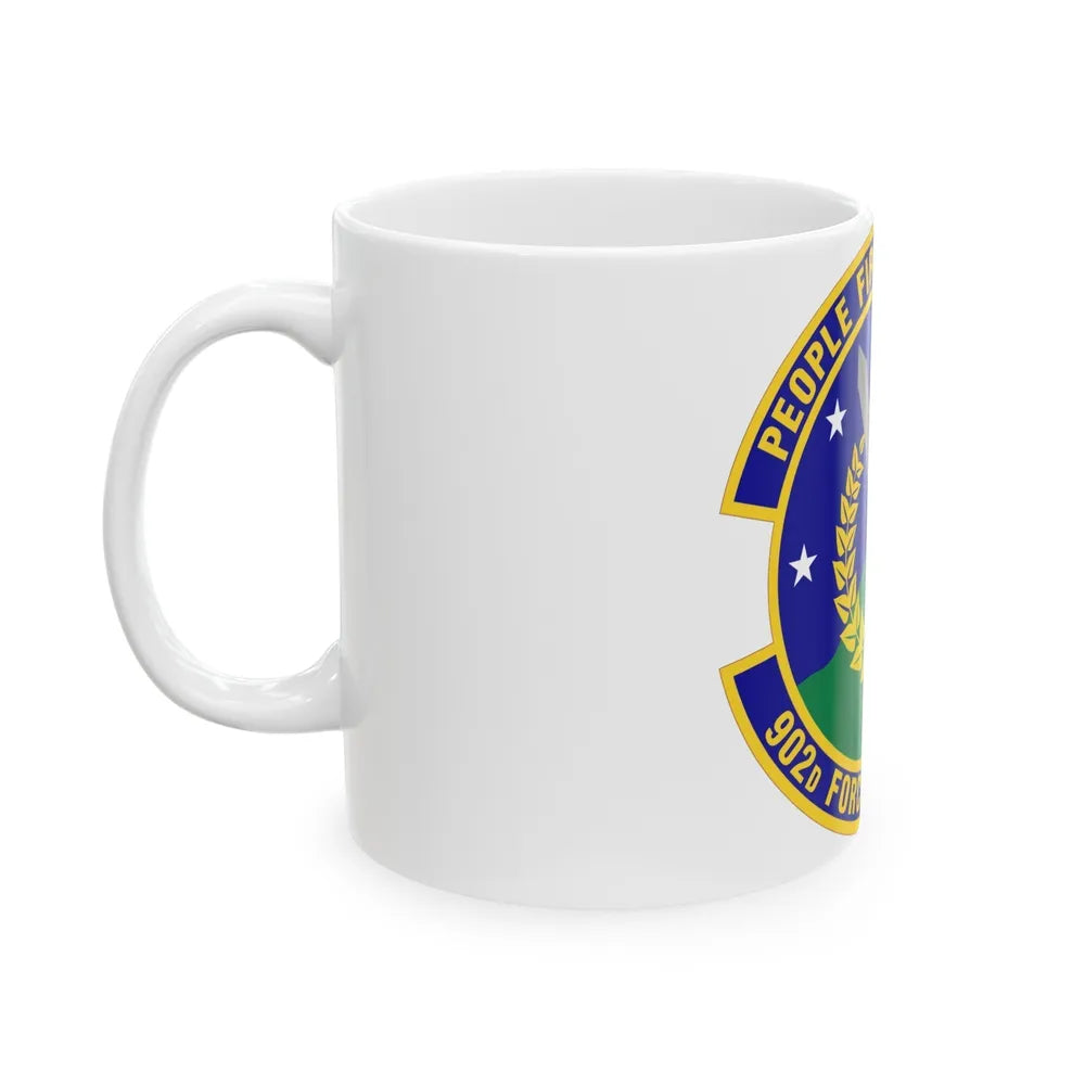 902d Force Support Squadron (U.S. Air Force) White Coffee Mug-Go Mug Yourself