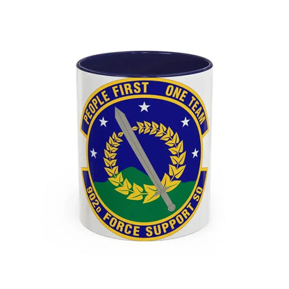 902d Force Support Squadron (U.S. Air Force) Accent Coffee Mug 11oz Navy - Go Mug Yourself