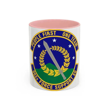 902d Force Support Squadron (U.S. Air Force) Accent Coffee Mug 11oz Pink - Go Mug Yourself