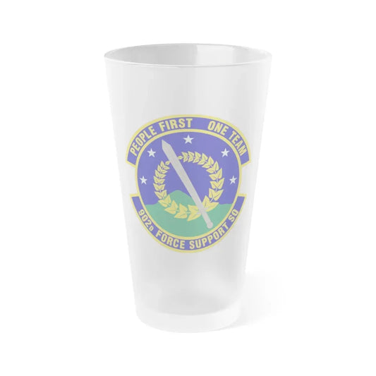 902d Force Support Squadron (U.S. Air Force) Frosted Pint Glass 16oz Default Title - Go Mug Yourself