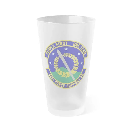 902d Force Support Squadron (U.S. Air Force) Frosted Pint Glass 16oz Default Title - Go Mug Yourself
