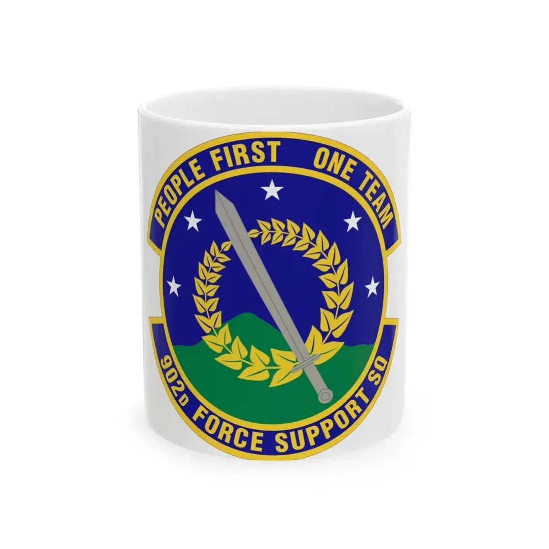 902d Force Support Squadron (U.S. Air Force) White Coffee Mug 11oz - Go Mug Yourself