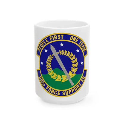 902d Force Support Squadron (U.S. Air Force) White Coffee Mug 15oz - Go Mug Yourself