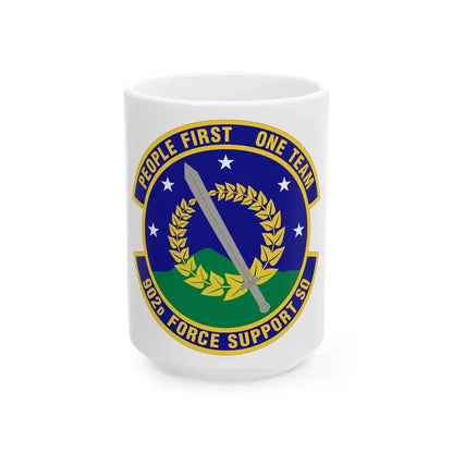 902d Force Support Squadron (U.S. Air Force) White Coffee Mug 15oz - Go Mug Yourself