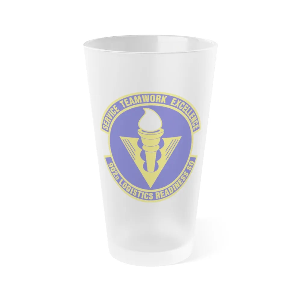 902d Logistics Readiness Squadron (U.S. Air Force) Frosted Pint Glass 16oz-16oz-Frosted-Go Mug Yourself