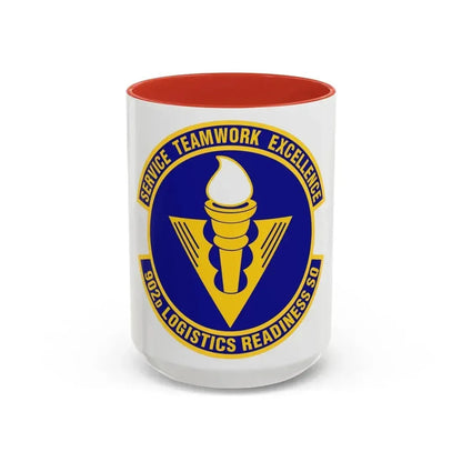 902d Logistics Readiness Squadron (U.S. Air Force) Accent Coffee Mug 15oz Red - Go Mug Yourself
