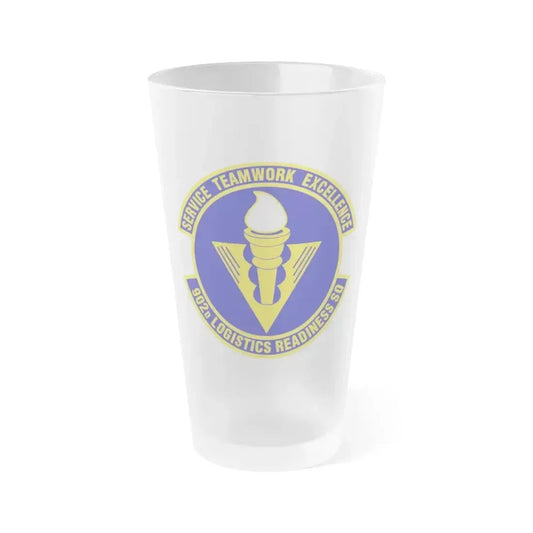 902d Logistics Readiness Squadron (U.S. Air Force) Frosted Pint Glass 16oz 16oz Frosted - Go Mug Yourself
