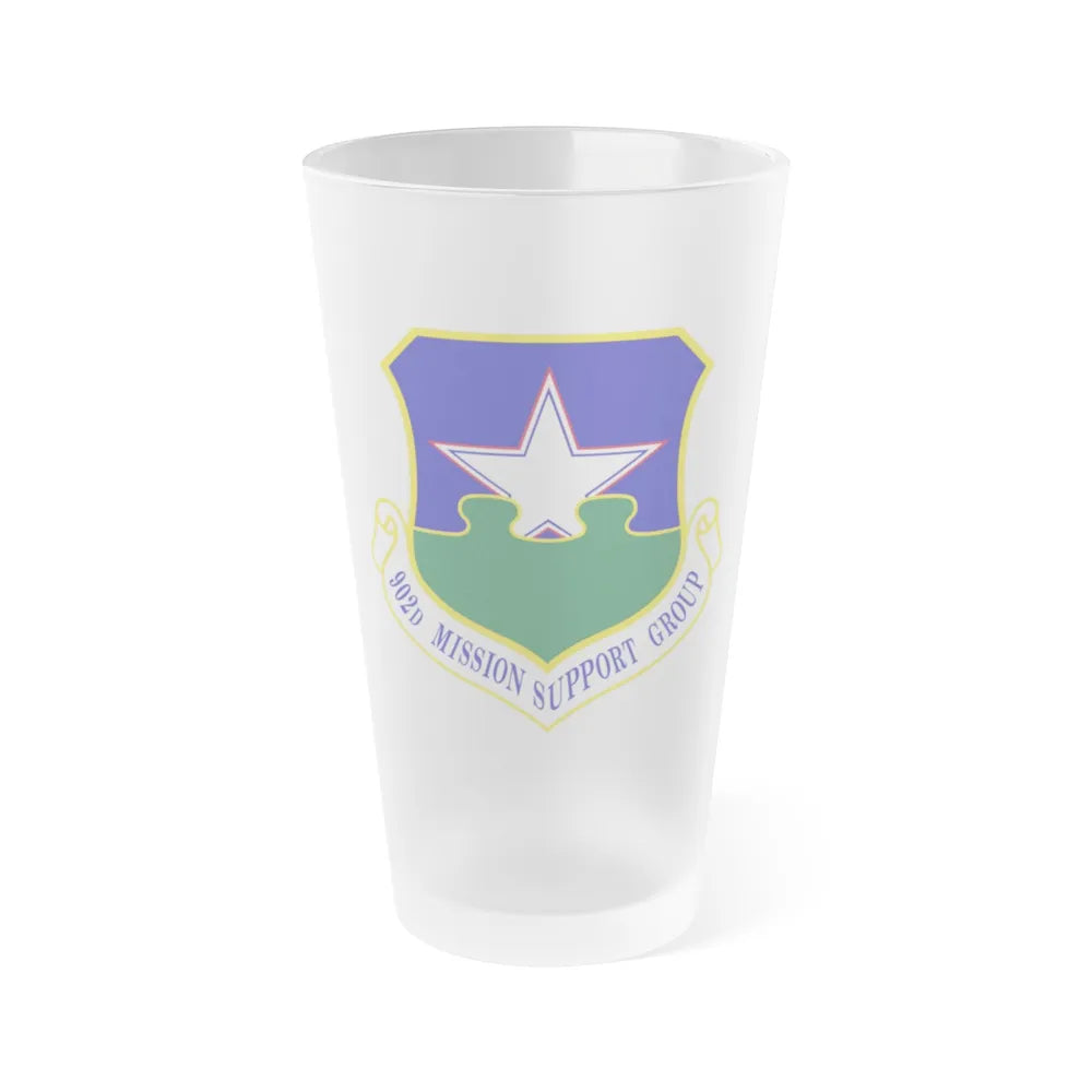 902d Mission Support Group (U.S. Air Force) Frosted Pint Glass 16oz-16oz-Frosted-Go Mug Yourself