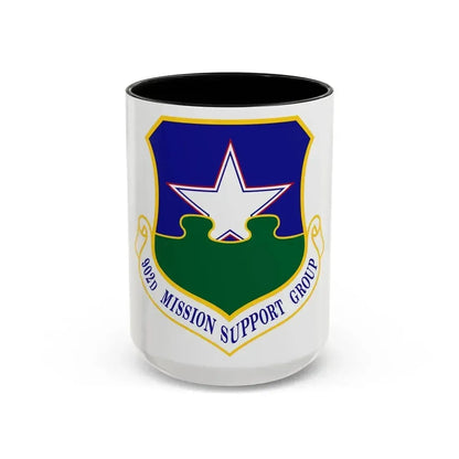 902d Mission Support Group (U.S. Air Force) Accent Coffee Mug 15oz Black - Go Mug Yourself