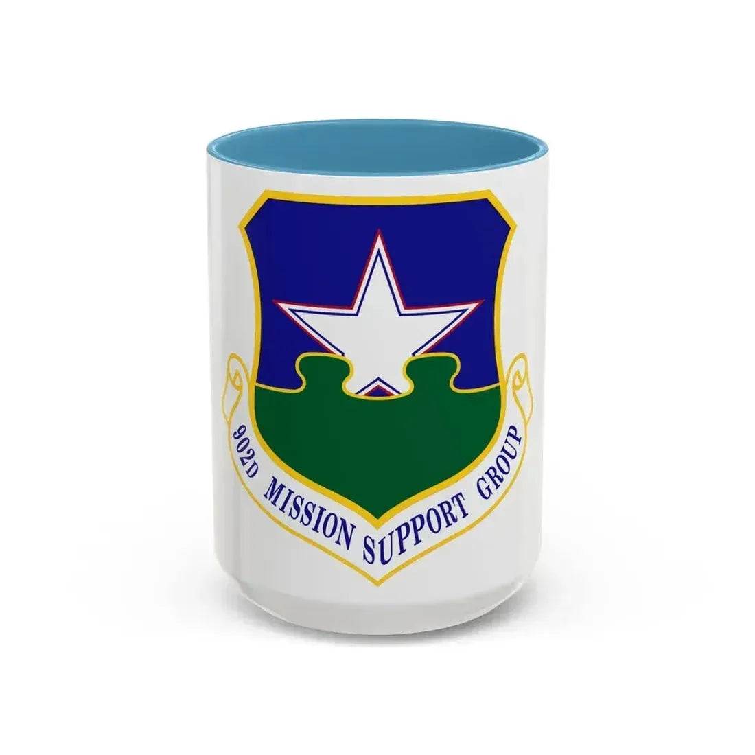 902d Mission Support Group (U.S. Air Force) Accent Coffee Mug 15oz Light Blue - Go Mug Yourself