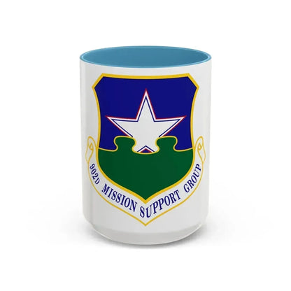 902d Mission Support Group (U.S. Air Force) Accent Coffee Mug 15oz Light Blue - Go Mug Yourself