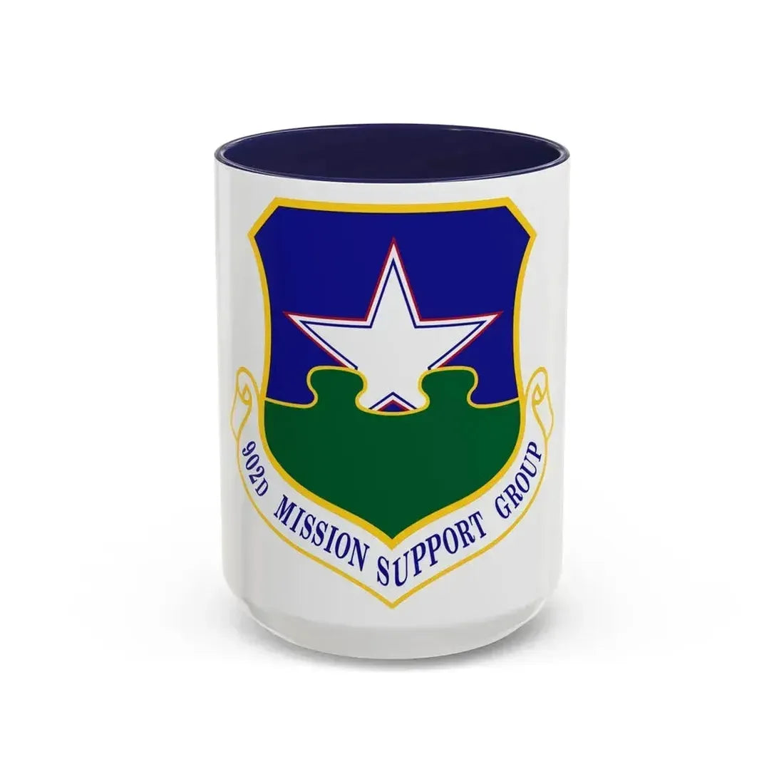 902d Mission Support Group (U.S. Air Force) Accent Coffee Mug 15oz Navy - Go Mug Yourself