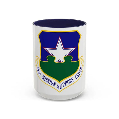 902d Mission Support Group (U.S. Air Force) Accent Coffee Mug 15oz Navy - Go Mug Yourself