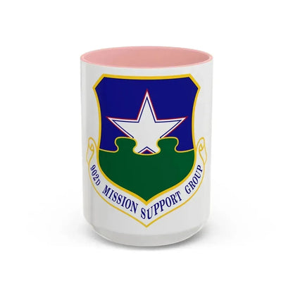 902d Mission Support Group (U.S. Air Force) Accent Coffee Mug 15oz Pink - Go Mug Yourself