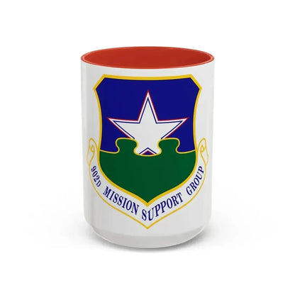 902d Mission Support Group (U.S. Air Force) Accent Coffee Mug 15oz Red - Go Mug Yourself