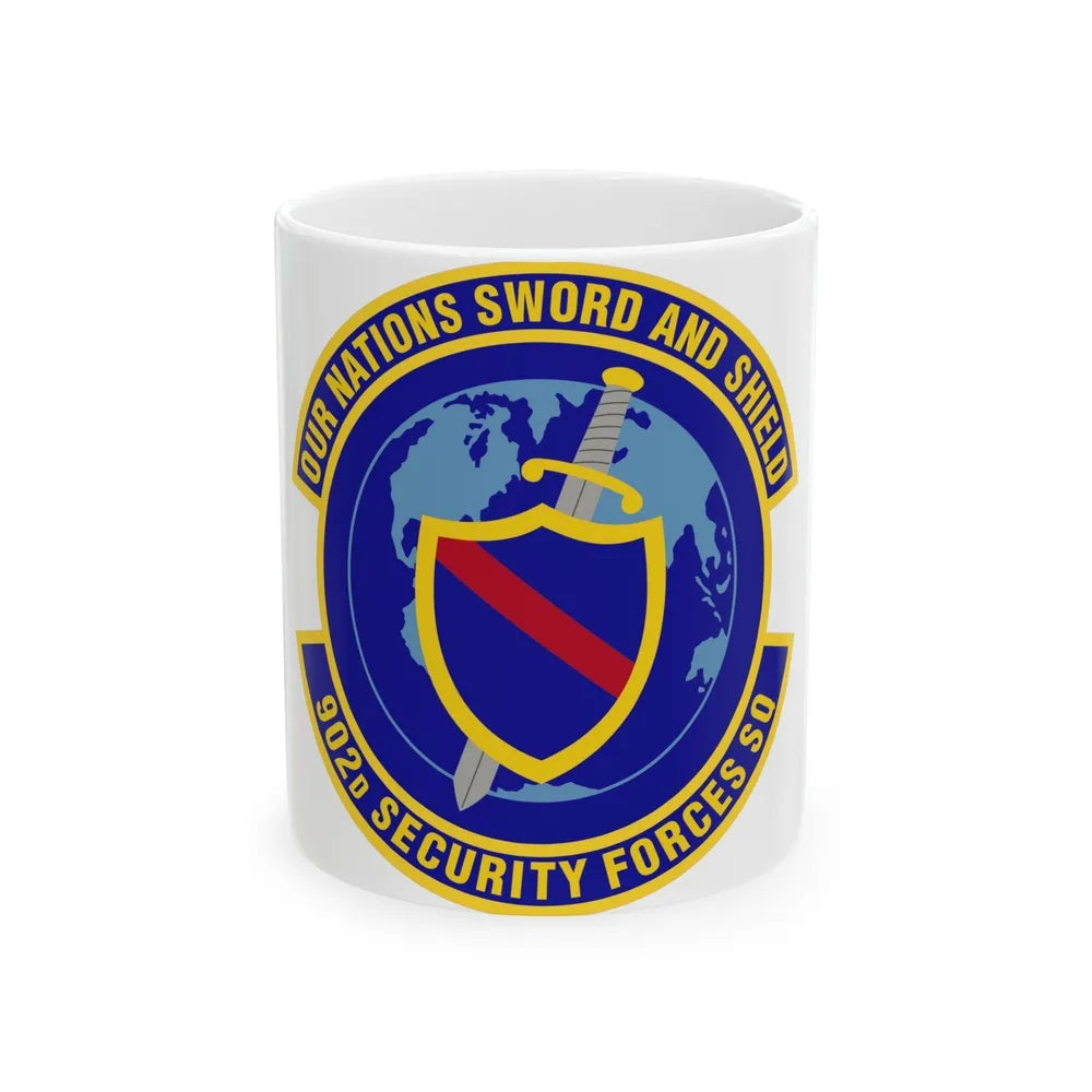 902d Security Forces Squadron (U.S. Air Force) White Coffee Mug-11oz-Go Mug Yourself