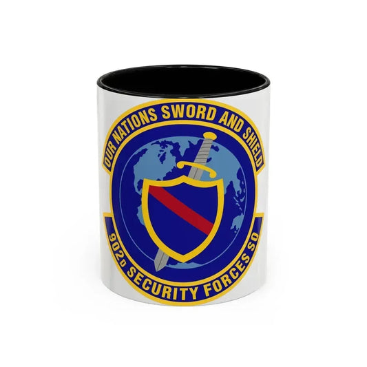 902d Security Forces Squadron (U.S. Air Force) Accent Coffee Mug 11oz Black - Go Mug Yourself