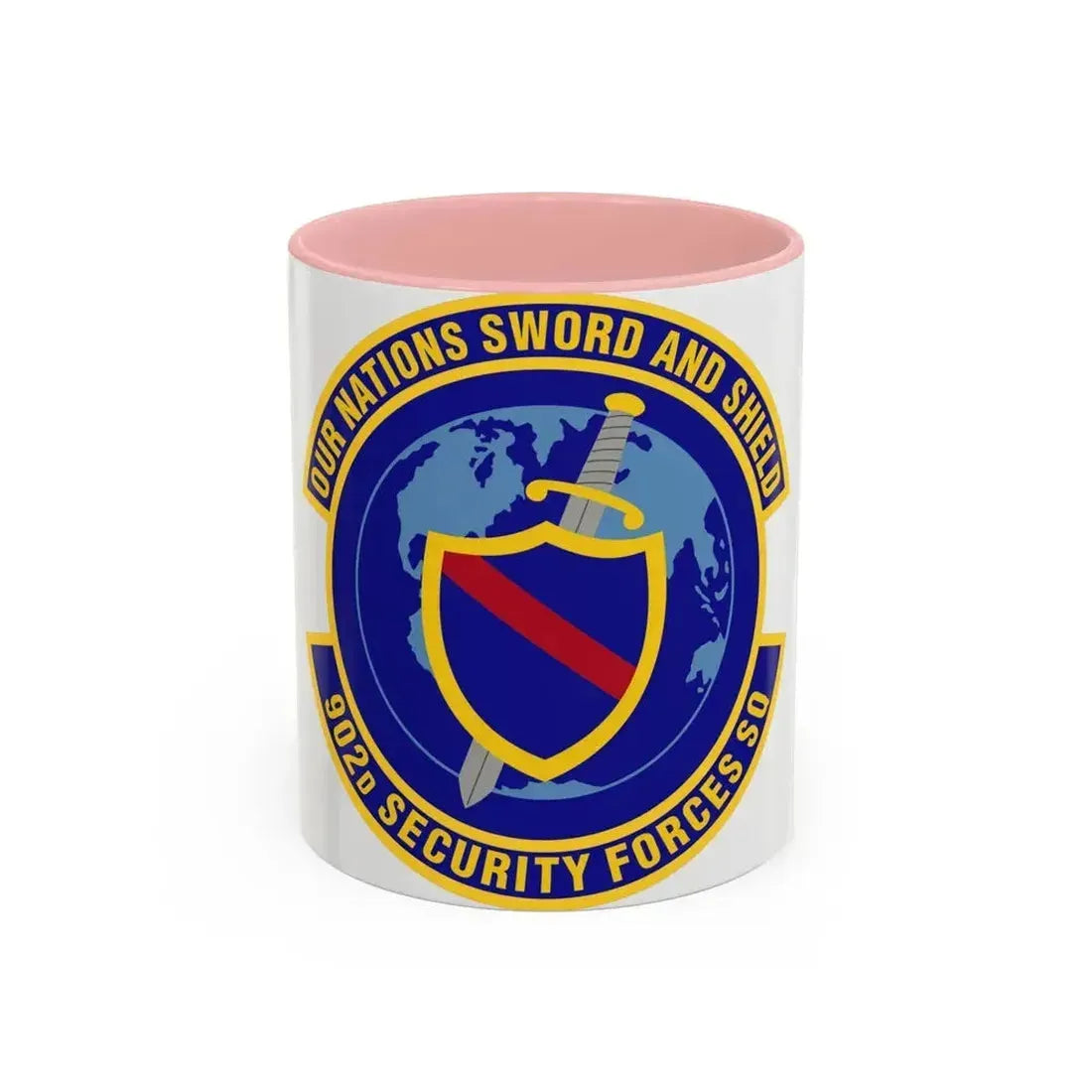 902d Security Forces Squadron (U.S. Air Force) Accent Coffee Mug 11oz Pink - Go Mug Yourself