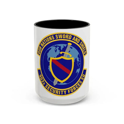 902d Security Forces Squadron (U.S. Air Force) Accent Coffee Mug 15oz Black - Go Mug Yourself