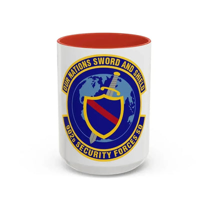 902d Security Forces Squadron (U.S. Air Force) Accent Coffee Mug 15oz Red - Go Mug Yourself