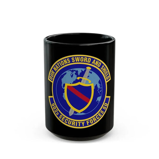 902d Security Forces Squadron (U.S. Air Force) Black Coffee Mug 15oz - Go Mug Yourself