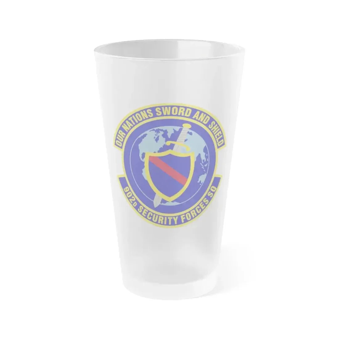 902d Security Forces Squadron (U.S. Air Force) Frosted Pint Glass 16oz 16oz Frosted - Go Mug Yourself