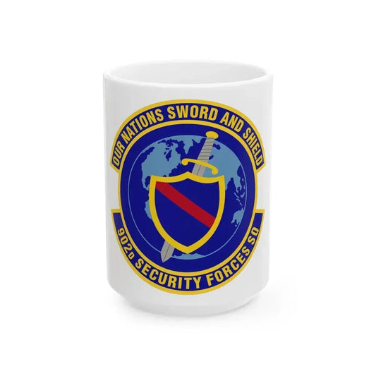 902d Security Forces Squadron (U.S. Air Force) White Coffee Mug 15oz - Go Mug Yourself