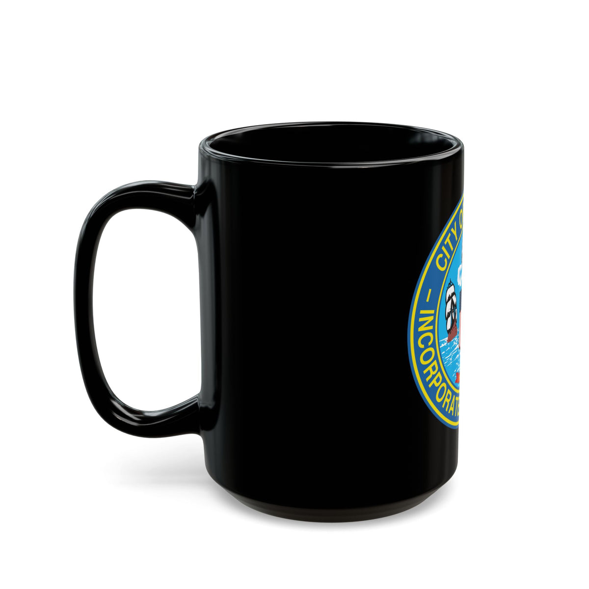 Seal of Chicago Illinois - Black Coffee Mug