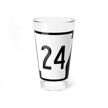 Arkansas 24 (Arkansas) (Road Sign) Pint Glass 16oz
