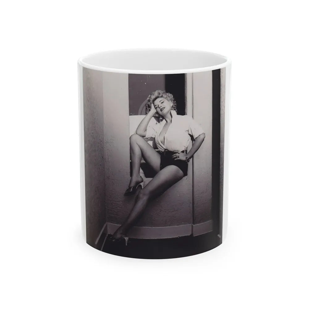 Barbara Nichols #540 (Vintage Female Icon) White Coffee Mug-11oz-Go Mug Yourself