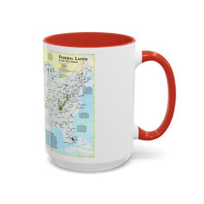 USA - Federal Lands in the Fifty States (1996) (Map) Accent Coffee Mug