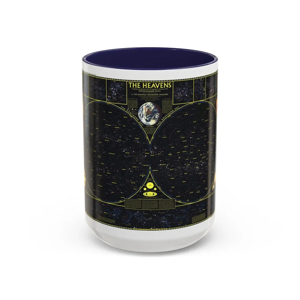 Heavens. The (1970) (Map) Accent Coffee Mug-15oz-Navy-Go Mug Yourself