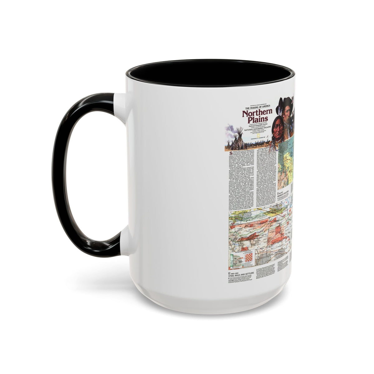 USA - Northern Plains 2 (1986) (Map) Accent Coffee Mug