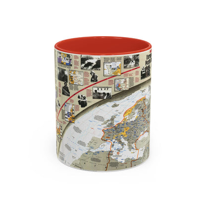 World War II- Europe and North Africa (1991) (Map) Accent Coffee Mug