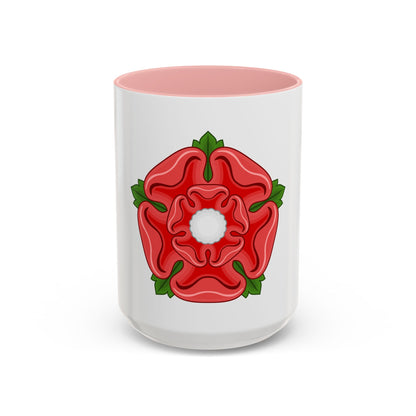 Red Rose Badge of Lancaster - Accent Coffee Mug